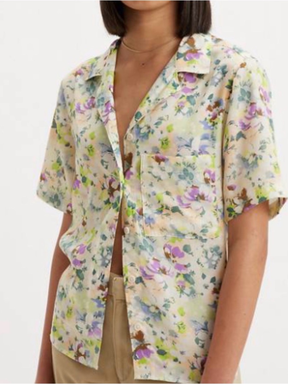Levi's Alfie The Resort Shirt Women's Button-Up Floral L
